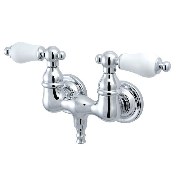 Wall-Mount Clawfoot Tub Faucet, Polished Chrome, Tub Wall Mount