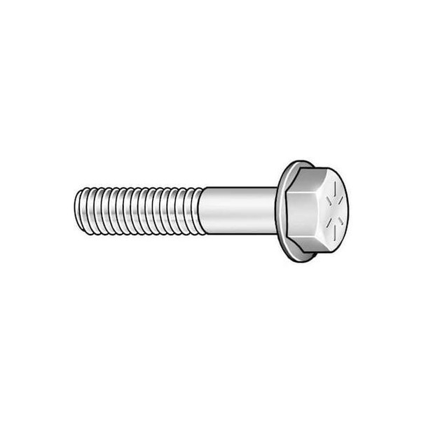 Grade 8, 1/2"-13 Flange Bolt, Plain Steel, 2-3/4 in L, 25 PK
