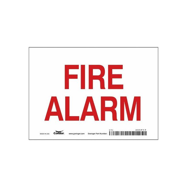 Safety Sign, 5 in Height, 7 in Width, Vinyl, Horizontal Rectangle, English