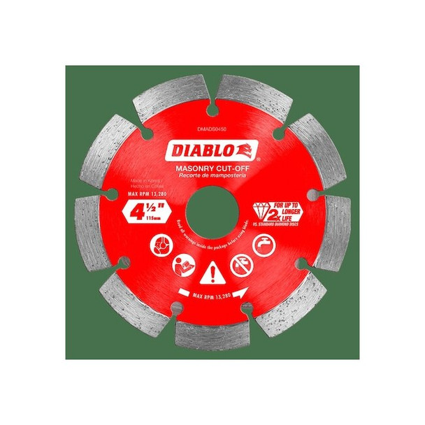 Diablo DiamondSawBlade,Diam:4.5", DMADS0450