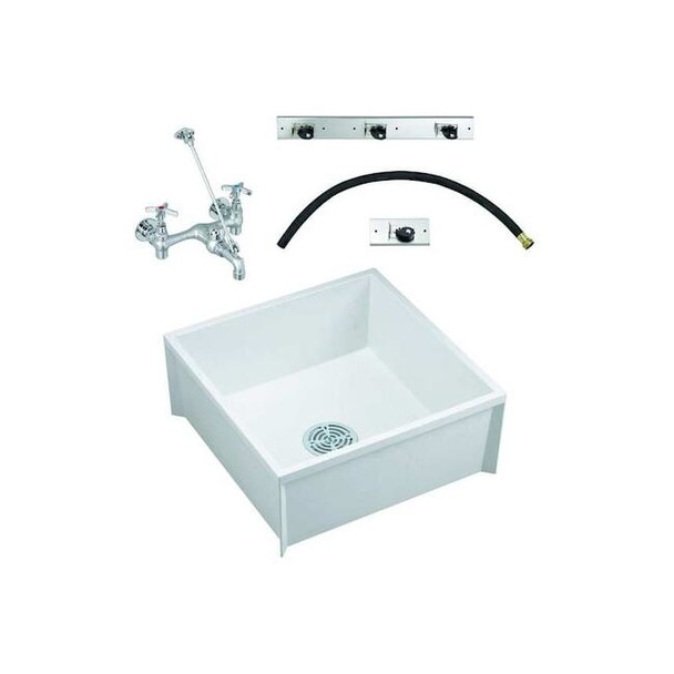 Fiat Products Mop Sink 23 3/4 in x 23 3/4 in, 1, Molded Stone MSBIDTG2424100