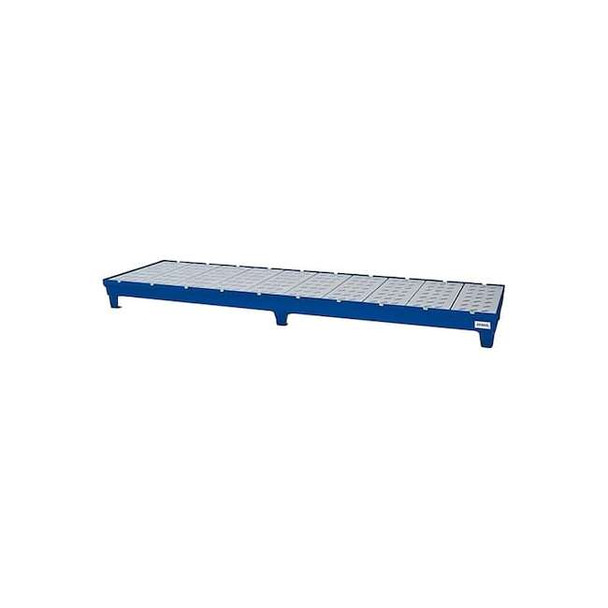 Spill Pallet, 66 gal Spill Capacity, 4 Drums, 2,400 lb Load Capacity, Steel