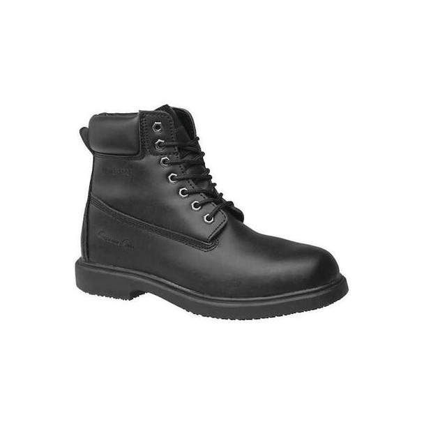 Genuine Grip 7160, Men's Work Boot, 9 Wide, Leather, 6 in Height, Black 7160-9W
