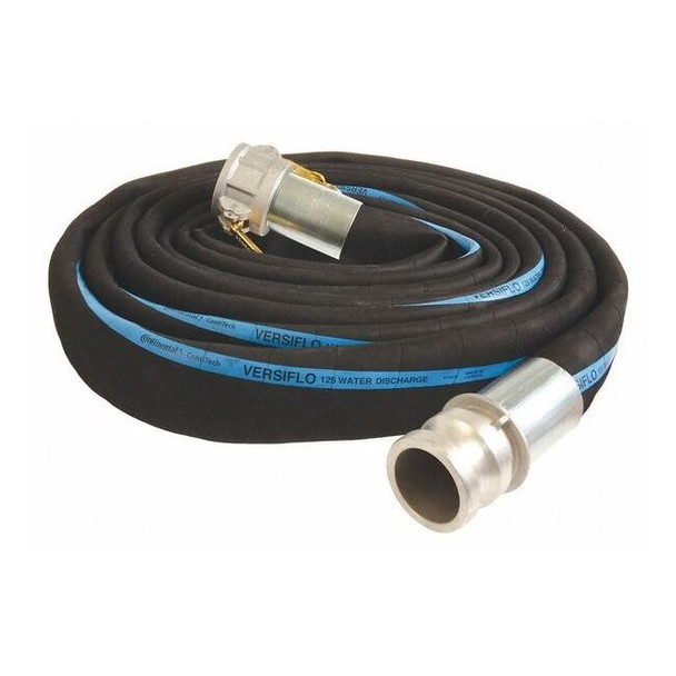 Continental Water Hose,1-1/2" ID x 50 ft.,Black RD150-50CE-G