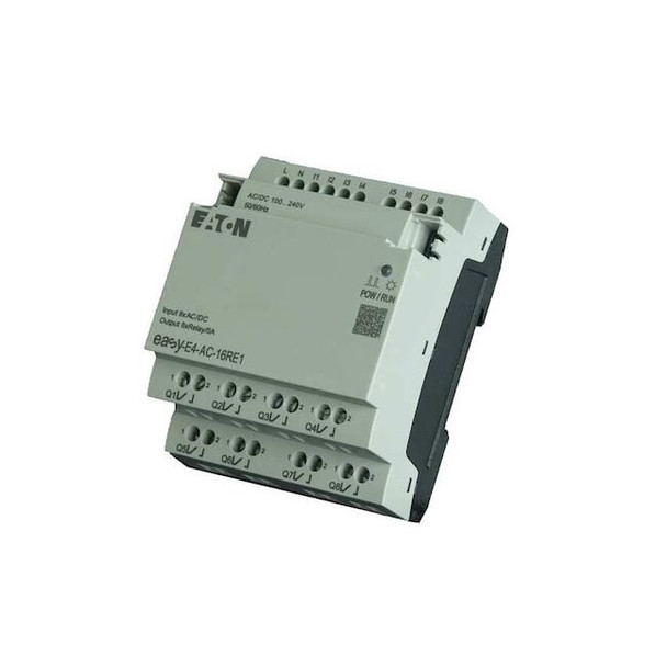 Eaton I/O Module, 8 Inputs, 8 Outputs EASY-E4-AC-16RE1