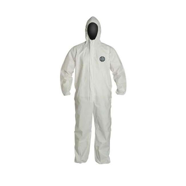 Dupont Hooded Disposable Coveralls, M, White, ProShield(R) 60 NG127SWHMD0025NP