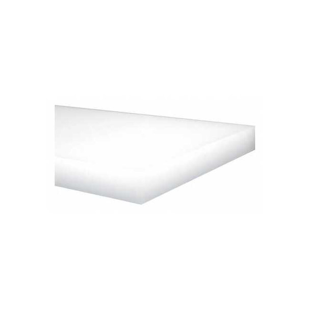 Off-White HDPE Sheet Stock 12" L x 12" W x 1.250" Thick
