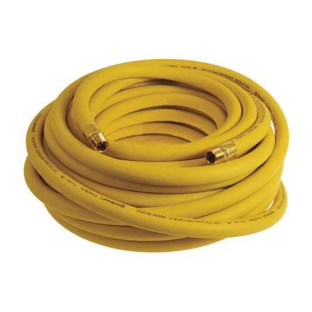 Continental 1/4" x 100 ft EPDM Coupled Air Hose 300 psi Yellow HZY02530-100-11-G