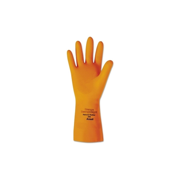 87-208 Latex Gloves, Size 10, Orange Pack of 12