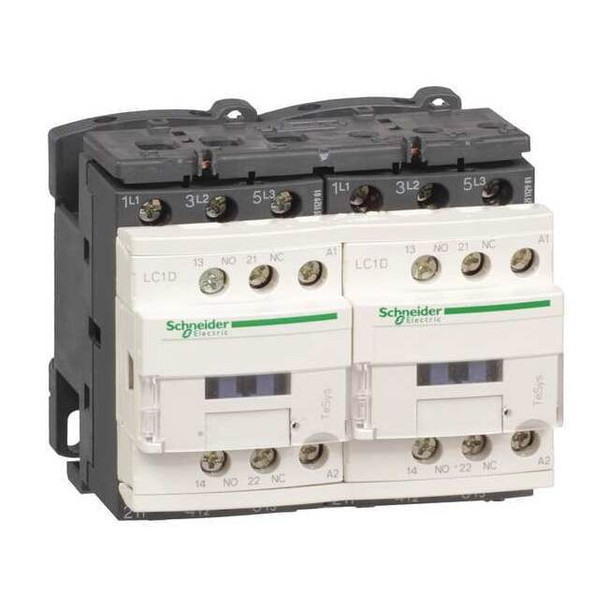IEC Magnetic Contactor, 1NC/1NO, 120V AC, 3 P, Reversing, Screw Clamp