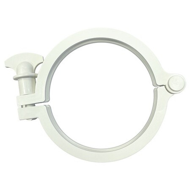 Rubberfab Hinge Clamp,Nylon,4 In Pipe 13MHHM-NGW-400