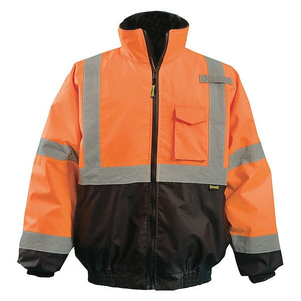 Occunomix Jacket, Polyester, Class 3 R, Orange, M LUX-350-JB-BOM