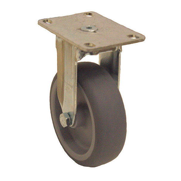 Manufacturer Varies Plate Caster,Rigid,Rubber,5 3/8"H BKPA-TPA 101G-12