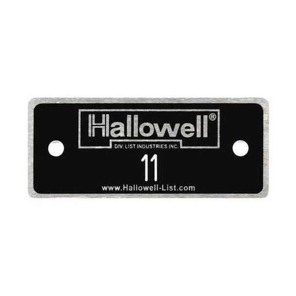 Hallowell Number Plate,Numbers 11 to 25,Aluminum NPH11-25