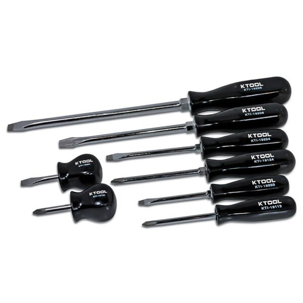 K-Tool International Slotted Screwdriver Set,8 pcs. KTI-19000