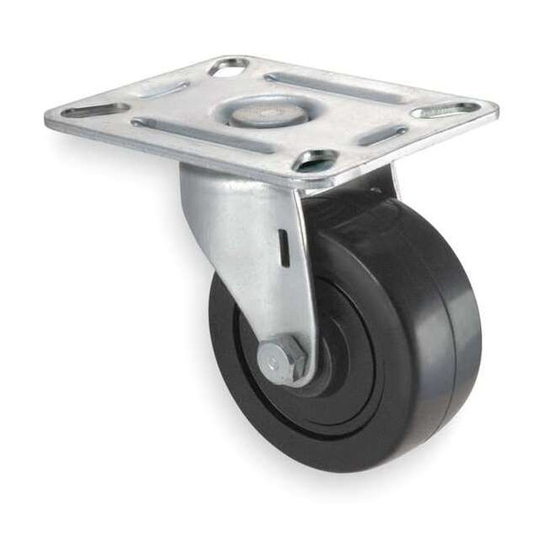 Manufacturer Varies Swivel NSF-Listed Plate Castr,Rubbr,3 in,210 lb,Blk 1UKU3