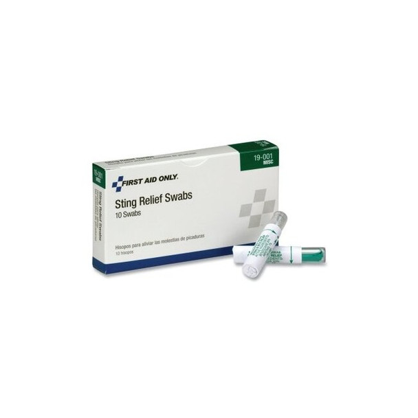 Sting Relief Swab, Individually Wrapped, 10 per Box