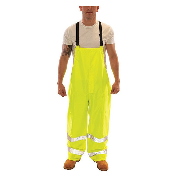 Tingley Rain Bib Overall,Class E,Ylw/Grn,4XL O23122