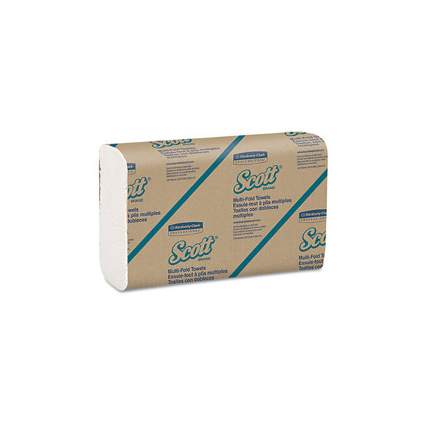 SCOTT Multifold Paper Towels, 9 1/5 x 9 2/5, White, 250/Pack, 16/Carton