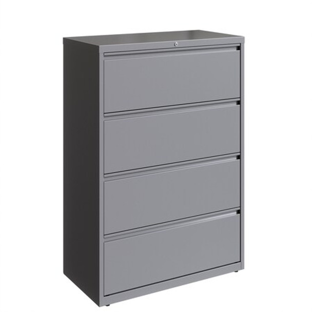 Hirsh Lateral File Cabinet,Arctic Silver 23746 Hirsh Lateral File Cabinet,Arctic Silver 23746