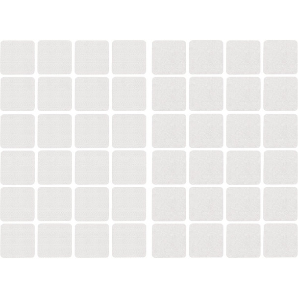 Wrap-It Storage Stick 'Em 1 In. White Hook & Loop Square (24-Count) 424-AQ-1WH