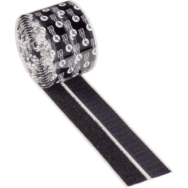 Wrap-It Storage Stick 'Em 3/4 In. x 5 Ft. Black Hook & Loop Roll 400-AR-5BL