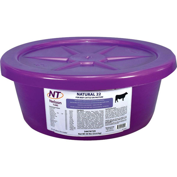 Nelson Tubs Natural 22 50 Lb. Beef Cattle Feed Supplement 34476729