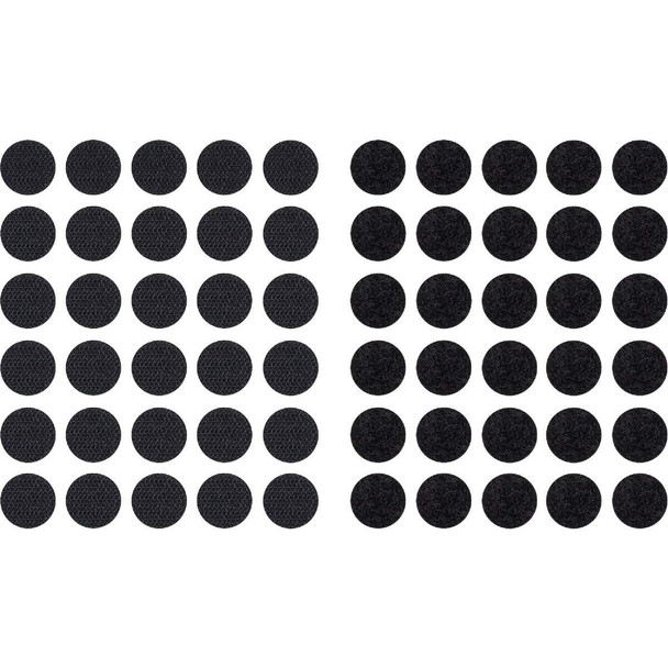 Wrap-It Storage Stick 'Em Dots 0.75 In. Black Hook & Loop Fasteners (30-Count)
