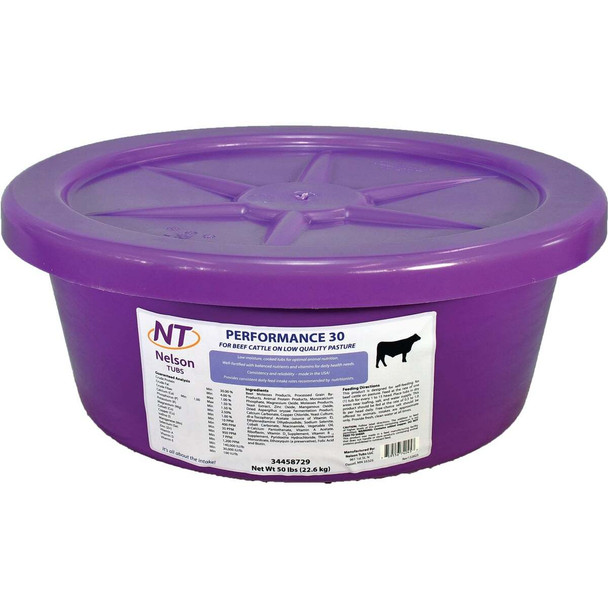 Nelson Tubs Performance 30 50 Lb. Beef Cattle Feed Supplement 34458729