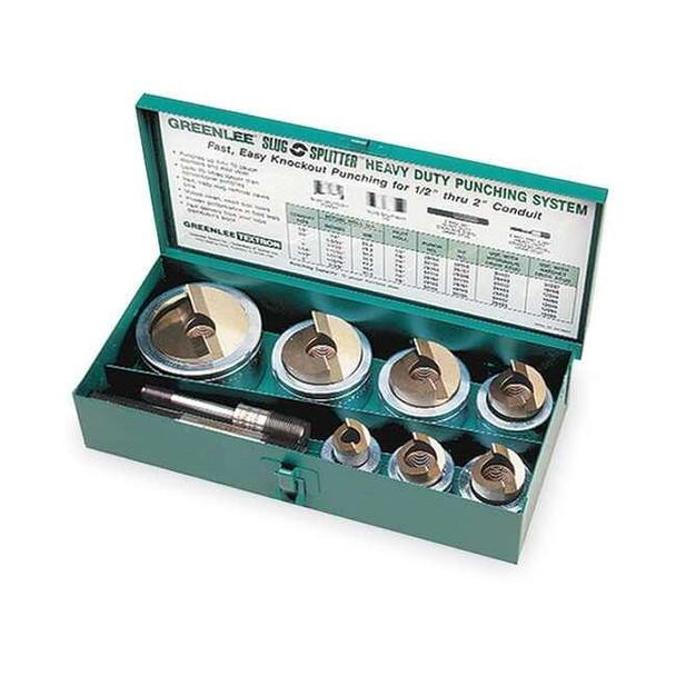 Greenlee 8 Piece Hydraulic Punch Driver Set, 10 ga. 7307