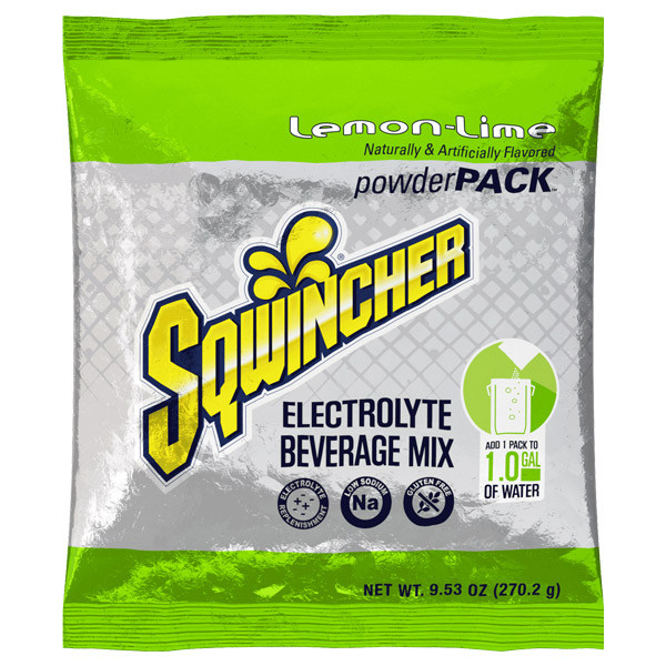 Sqwincher® Regular Powder Packs, 9.53 oz Packs, 1 gal Yield