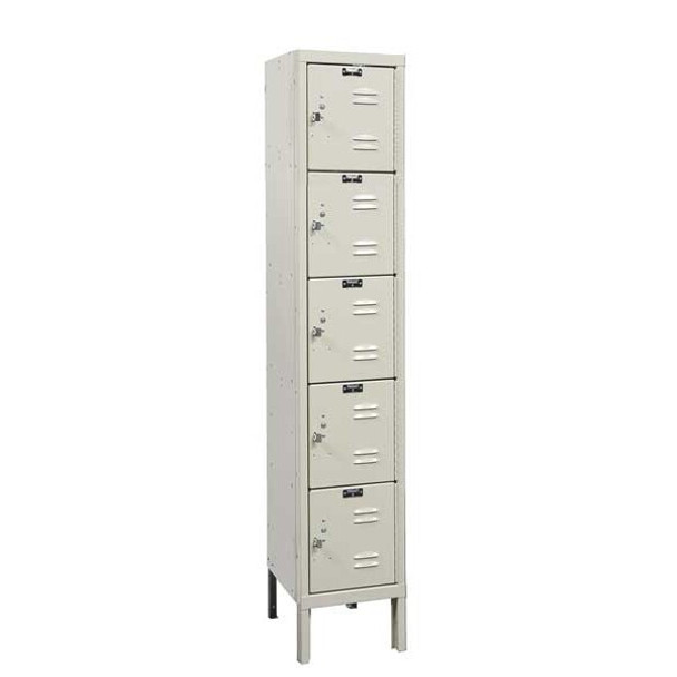 Hallowell Bx Lckr,5x1Lckr,Tan,66"x12"x15",Assm U1256-5A-PT