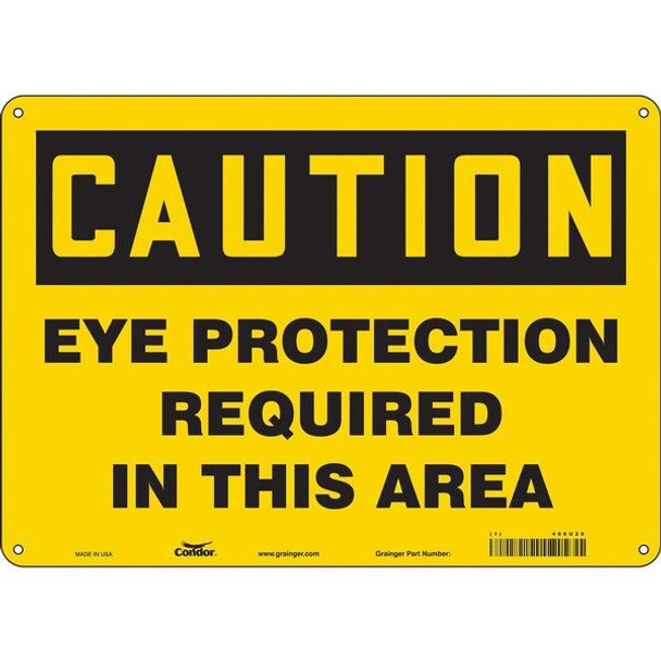 Condor Safety Sign,10 inx14 in,Polyethylene 466U20