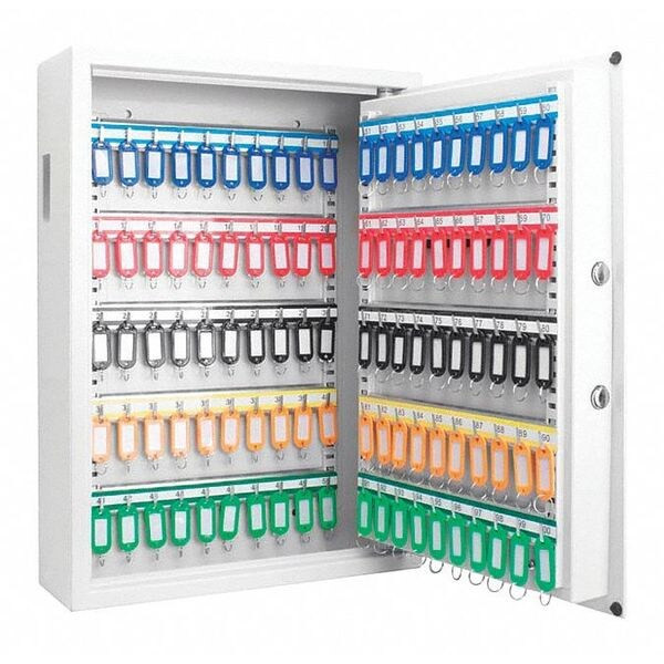 Barska Key Cabinet, Steel, White, 100 Key Capacity AX13262