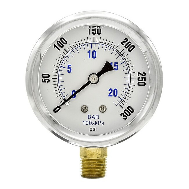 Wgtc Differential Pressure Gauge,0 to 300 psi 251L4PGW