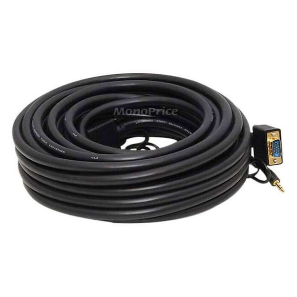 Monoprice CPU Cord,SVGA/3.5mm Stereo M to M,50ft 560