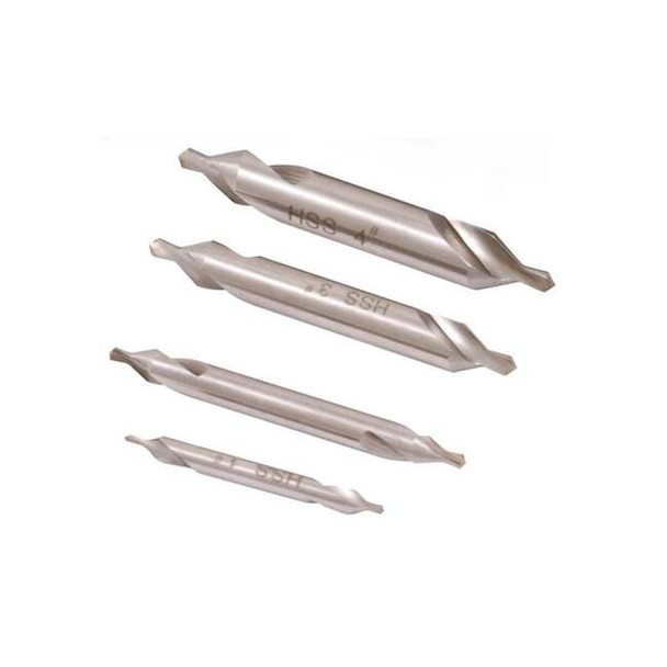 Hhip 4 Piece High Speed Steel Center Drill Set No 1-No 4 5000-0019