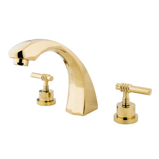 Kingston Brass Roman Tub Faucet, Polished Brass, Deck Mount KS4362ML