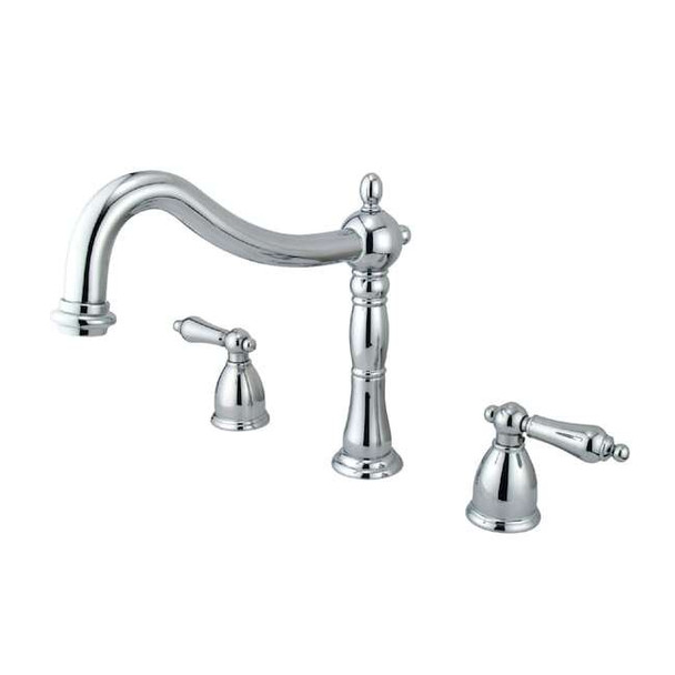 Kingston Brass Roman Tub Faucet, Polished Chrome, Deck Mount KS1341AL