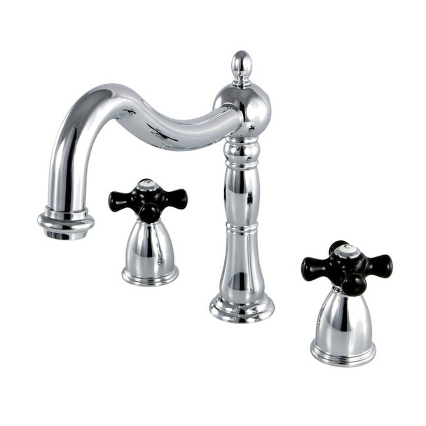 Kingston Brass KS1341PKX Roman Tub Filler with Cross Handle KS1341PKX
