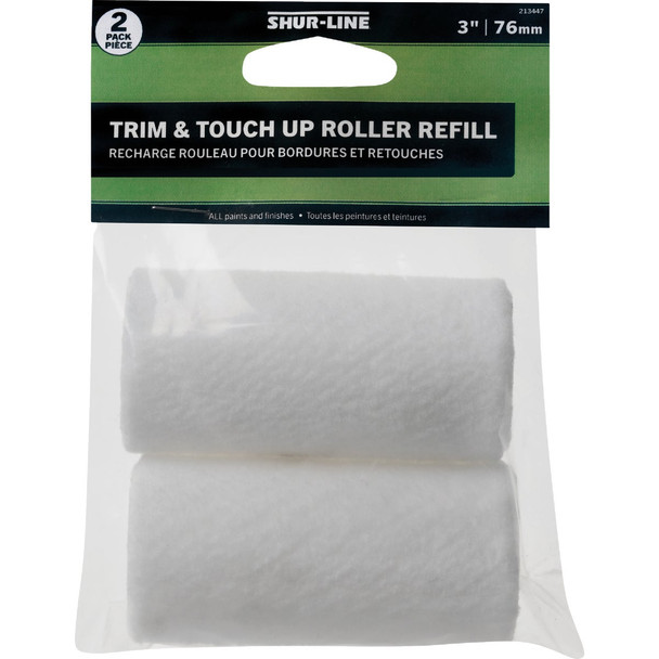 Shur-Line 3 In. x 3/8 In. Trim & Touch-Up Knit Fabric Roller Cover (2-Pack)