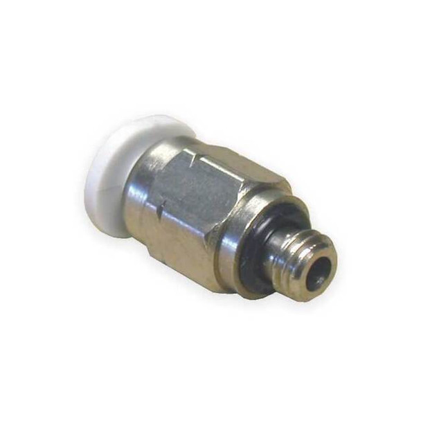 Norgren Hex Adapter, 5/32 in Tube Size, Polybutylene, White, 10 PK M24250218