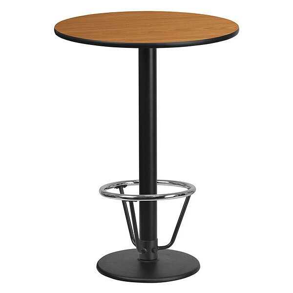 Round Laminate Table, Laminate, Wood Grain