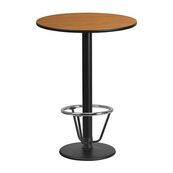 Round Laminate Table, Laminate, Wood Grain
