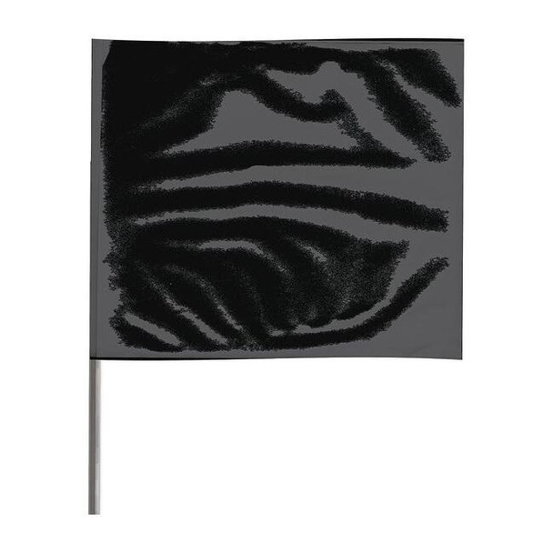 Marking Flag, Vinyl, 21" Wire Staff, Blank, 21" L., 100 PK