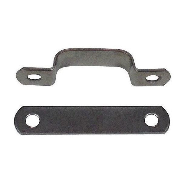 Dixie Line Clamps Tube Clamp,Two-Hole w/Backplate,SS,PK25 803