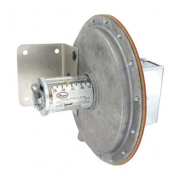 Pressure Switch, Standard, SPDT, 1/8" FNPT, 0.20 to 1.0 in H2O Range, Steel