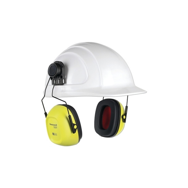 VeriShield™ 100 Series Passive Earmuffs, 27 dB, Hi-Viz Yellow, Hard Hat, VS130HHV
