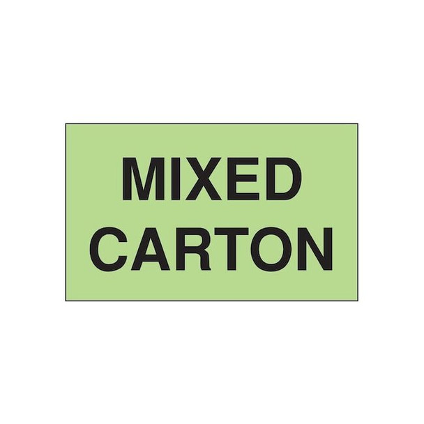 Tapecase Shipping Labels,Black/Green,3 In. H,PK50 16V010