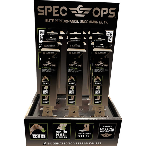 Spec Ops Trim Bar Counter Display SPEC-D9TRIM-PDQ